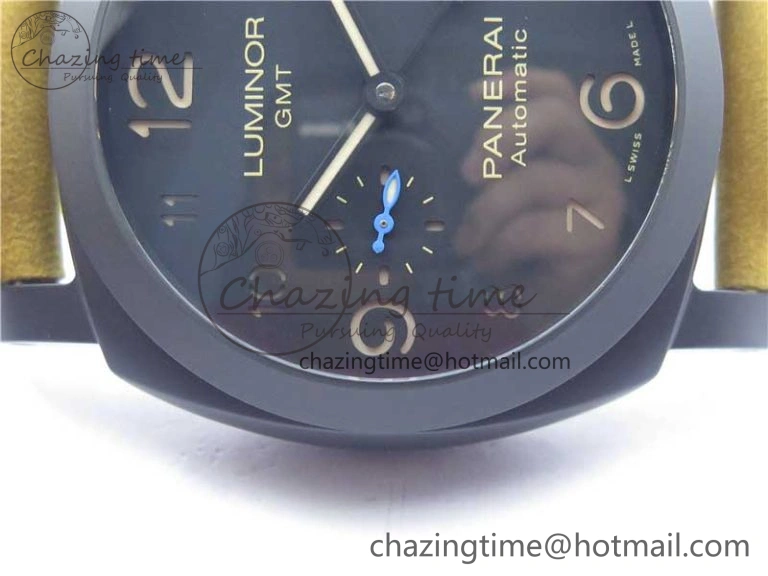 OdorResistant PAM1441 U VSF 1:1 Best Edition Black Dial on Brown Asso Strap P.9011 Super Clone 8387