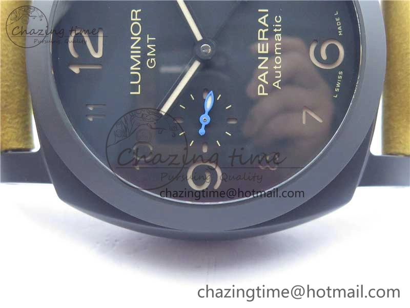 OdorResistant PAM1441 U VSF 1:1 Best Edition Black Dial on Brown Asso Strap P.9011 Super Clone 8387