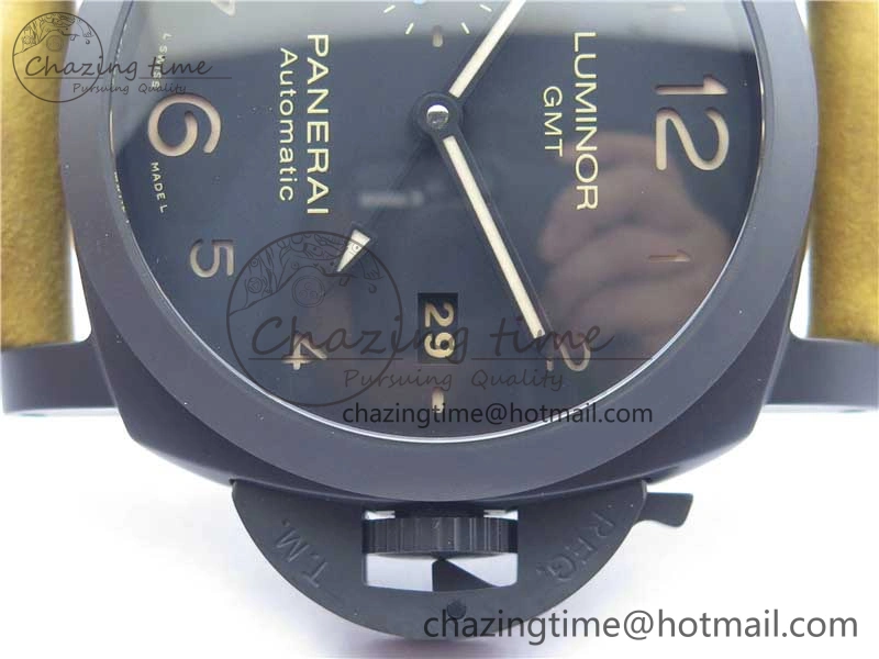 OdorResistant PAM1441 U VSF 1:1 Best Edition Black Dial on Brown Asso Strap P.9011 Super Clone 8387