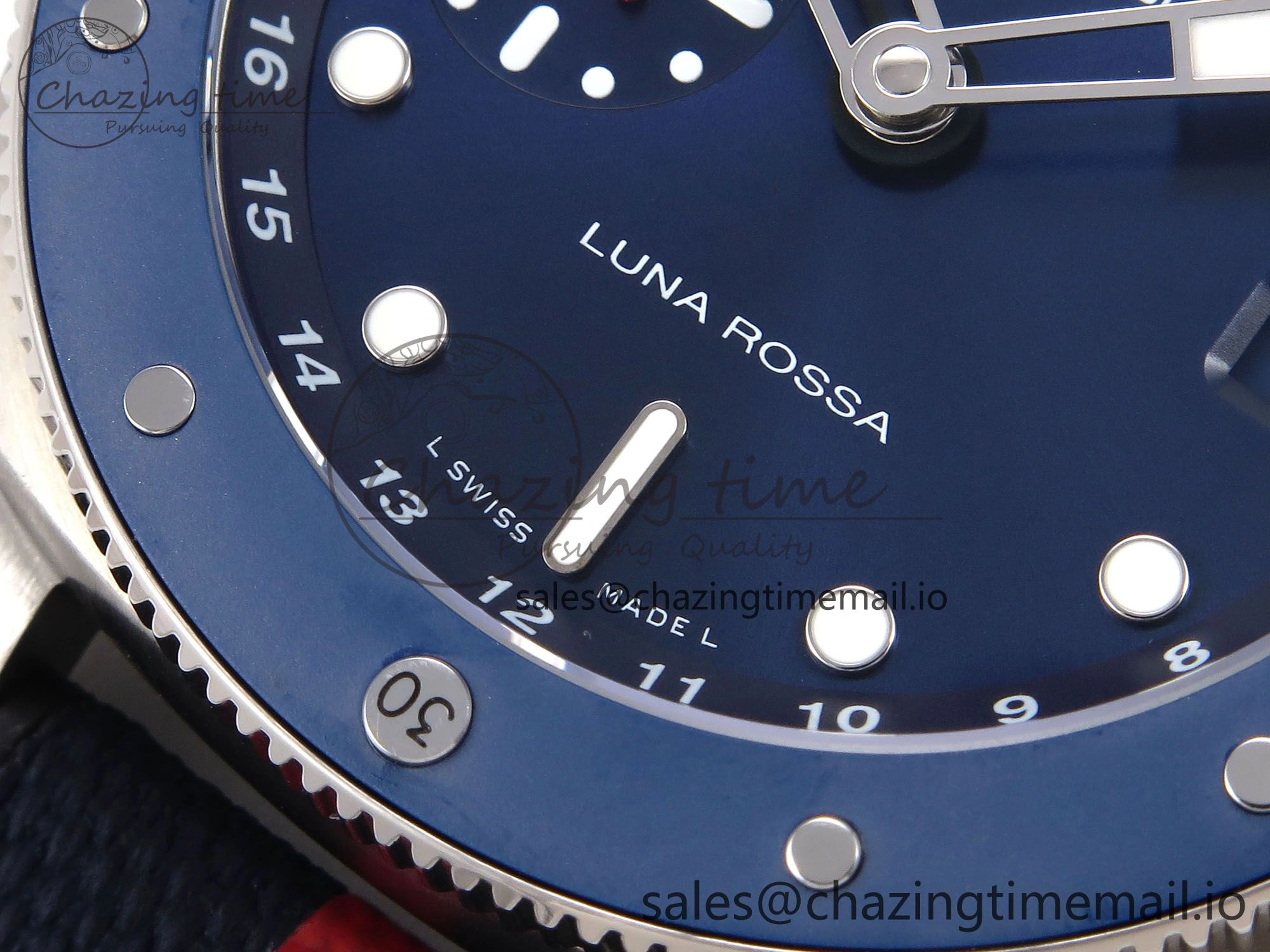AllSeason PAM1507 Luna Rossa Submersible VSF 1:1 Best Edition on Blue Fabric Strap P 8301