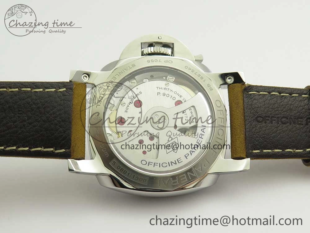 Contemporary PAM1523 Ladies ZF 1:1 Best Edition on Brown Leather Strap ZFP 8424
