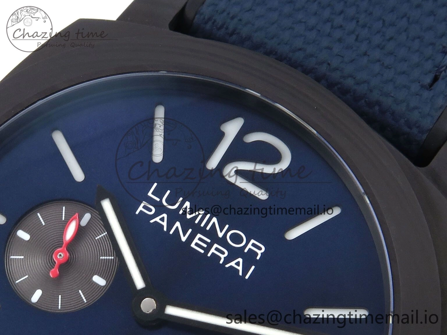 PAM1529 Luna Rossa Carbotech VSF 1:1 Best Edition on Blue Fabric Strap P.9010 Clone FreshLook 8310