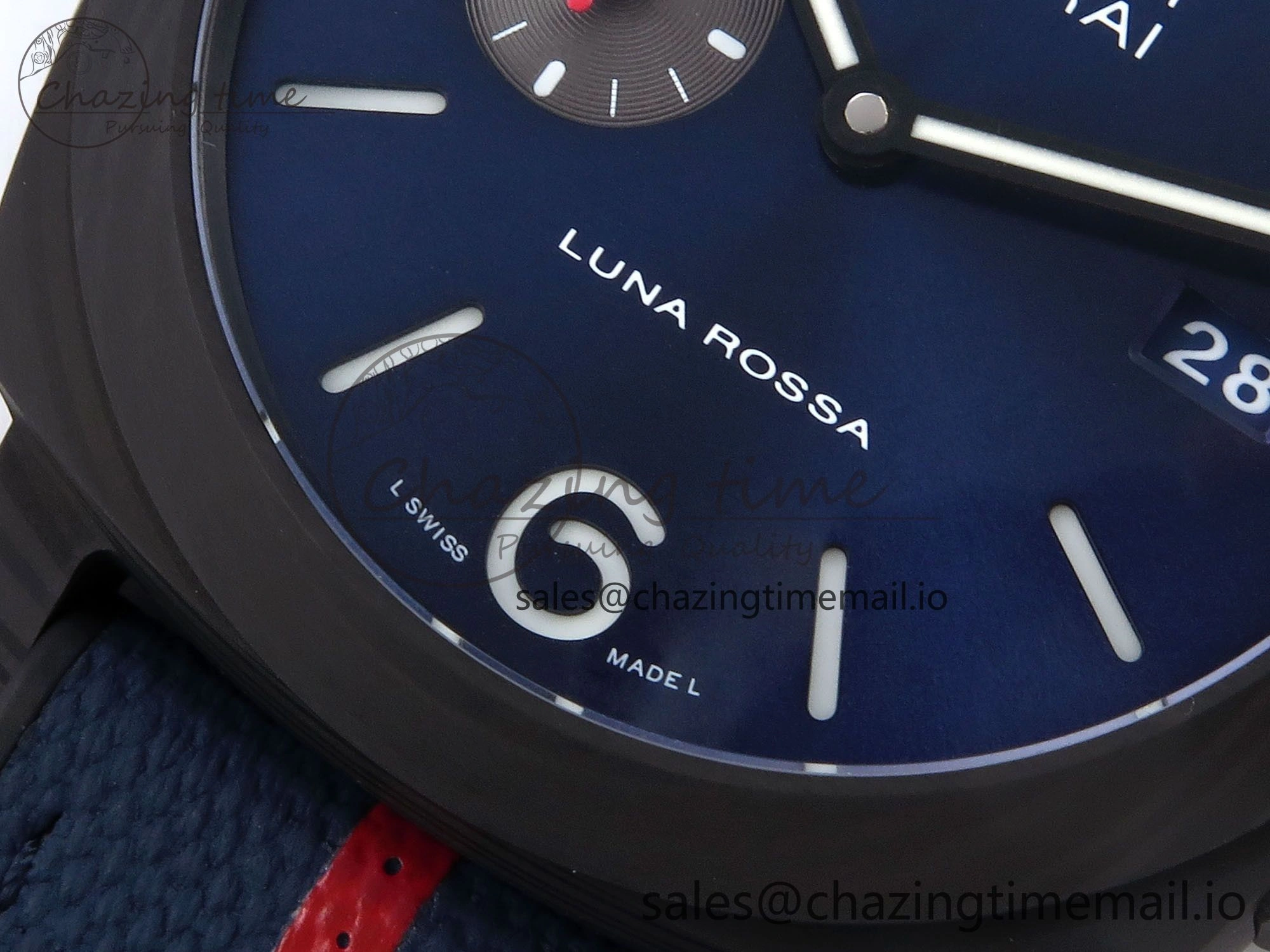 PAM1529 Luna Rossa Carbotech VSF 1:1 Best Edition on Blue Fabric Strap P.9010 Clone FreshLook 8310