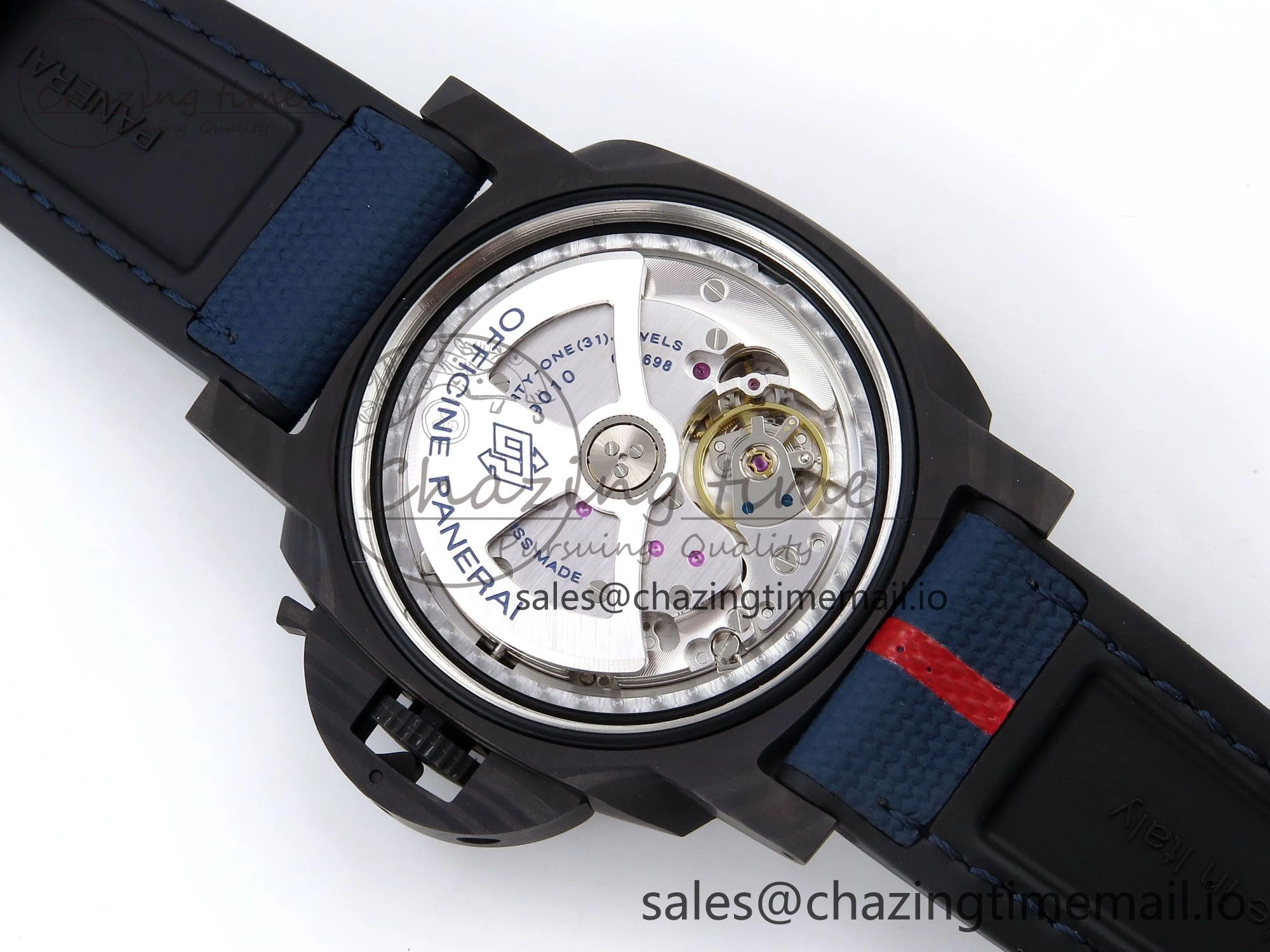 PAM1529 Luna Rossa Carbotech VSF 1:1 Best Edition on Blue Fabric Strap P.9010 Clone FreshLook 8310