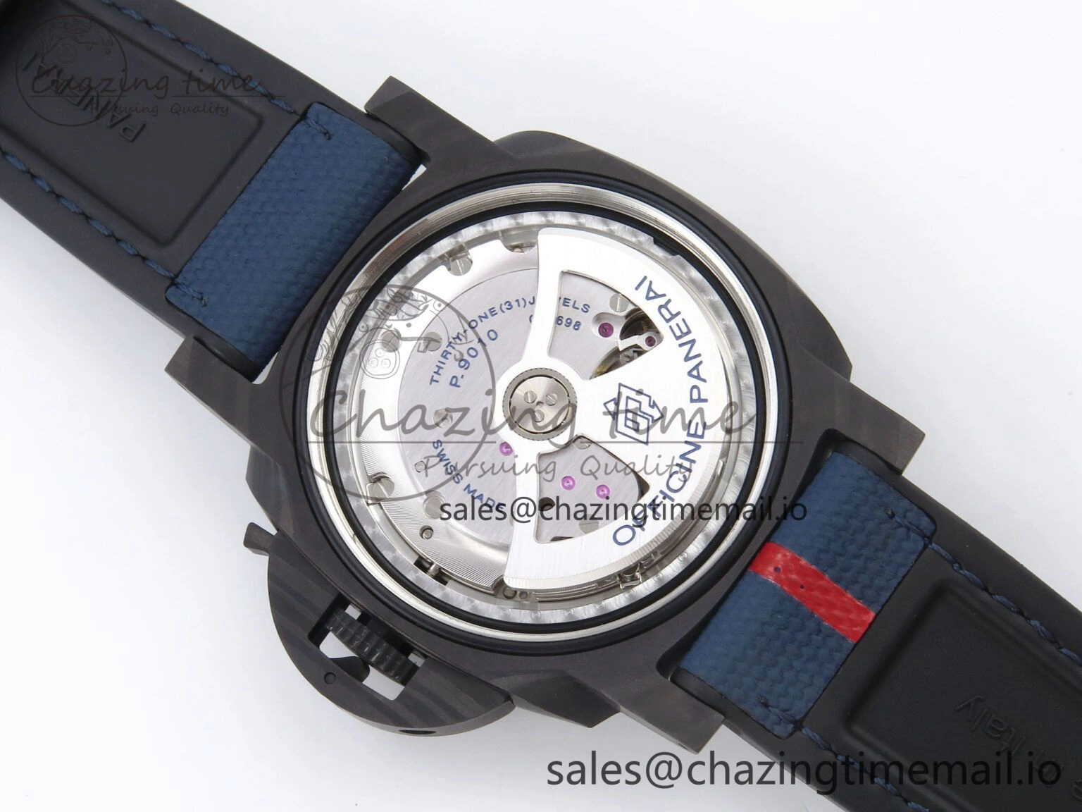 PAM1529 Luna Rossa Carbotech VSF 1:1 Best Edition on Blue Fabric Strap P.9010 Clone FreshLook 8310