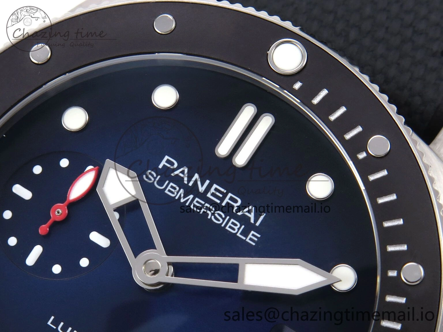 Upgraded PAM1565 Luna Rossa Submersible VSF 1:1 Best Edition on Gray Fabric Strap P 8302