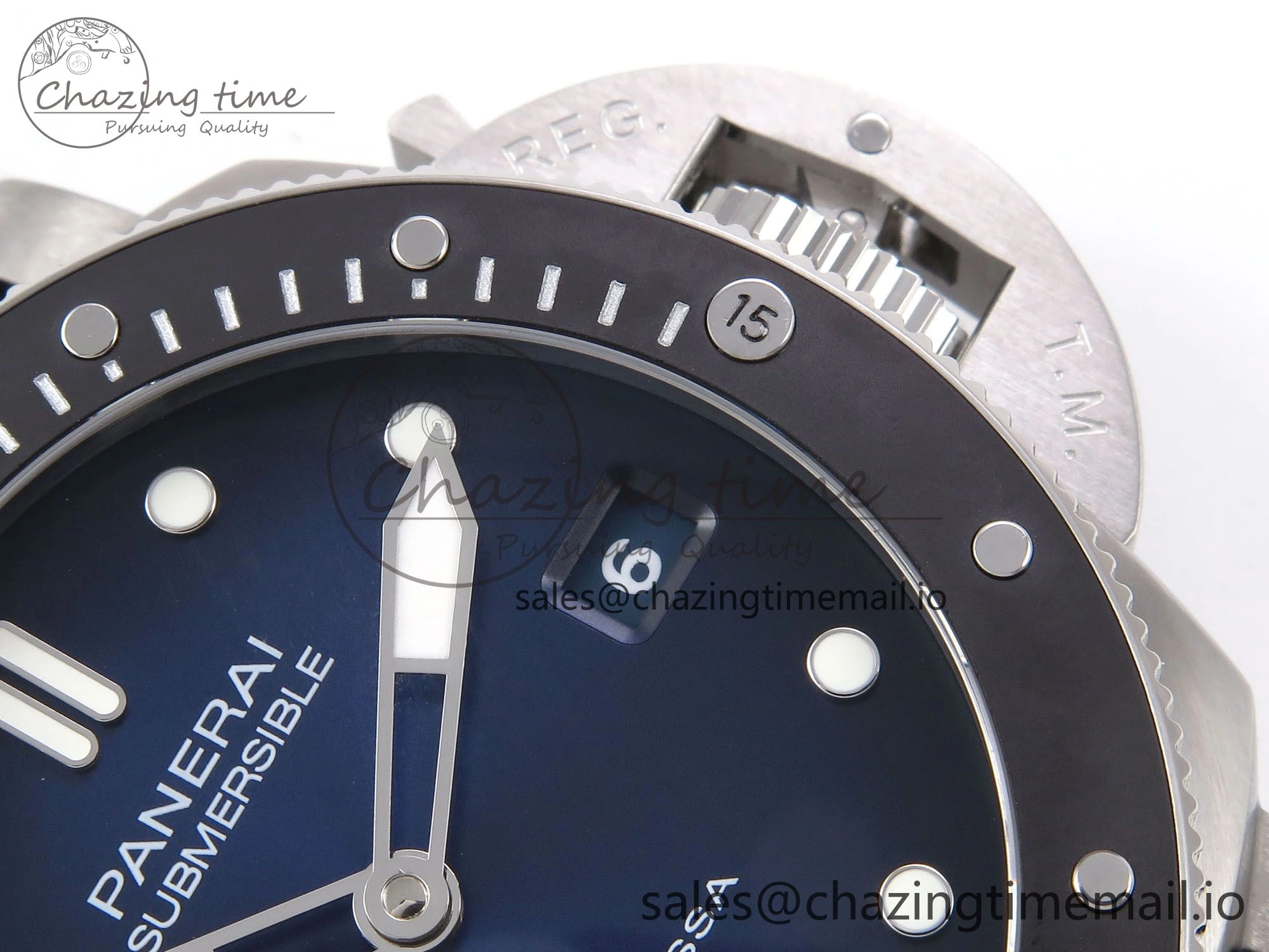 Upgraded PAM1565 Luna Rossa Submersible VSF 1:1 Best Edition on Gray Fabric Strap P 8302