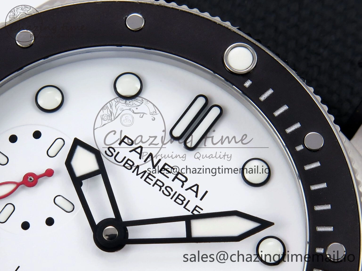 Cozy PAM1579 Luna Rossa Submersible VSF 1:1 Best Edition on Black Fabric Strap P 8303