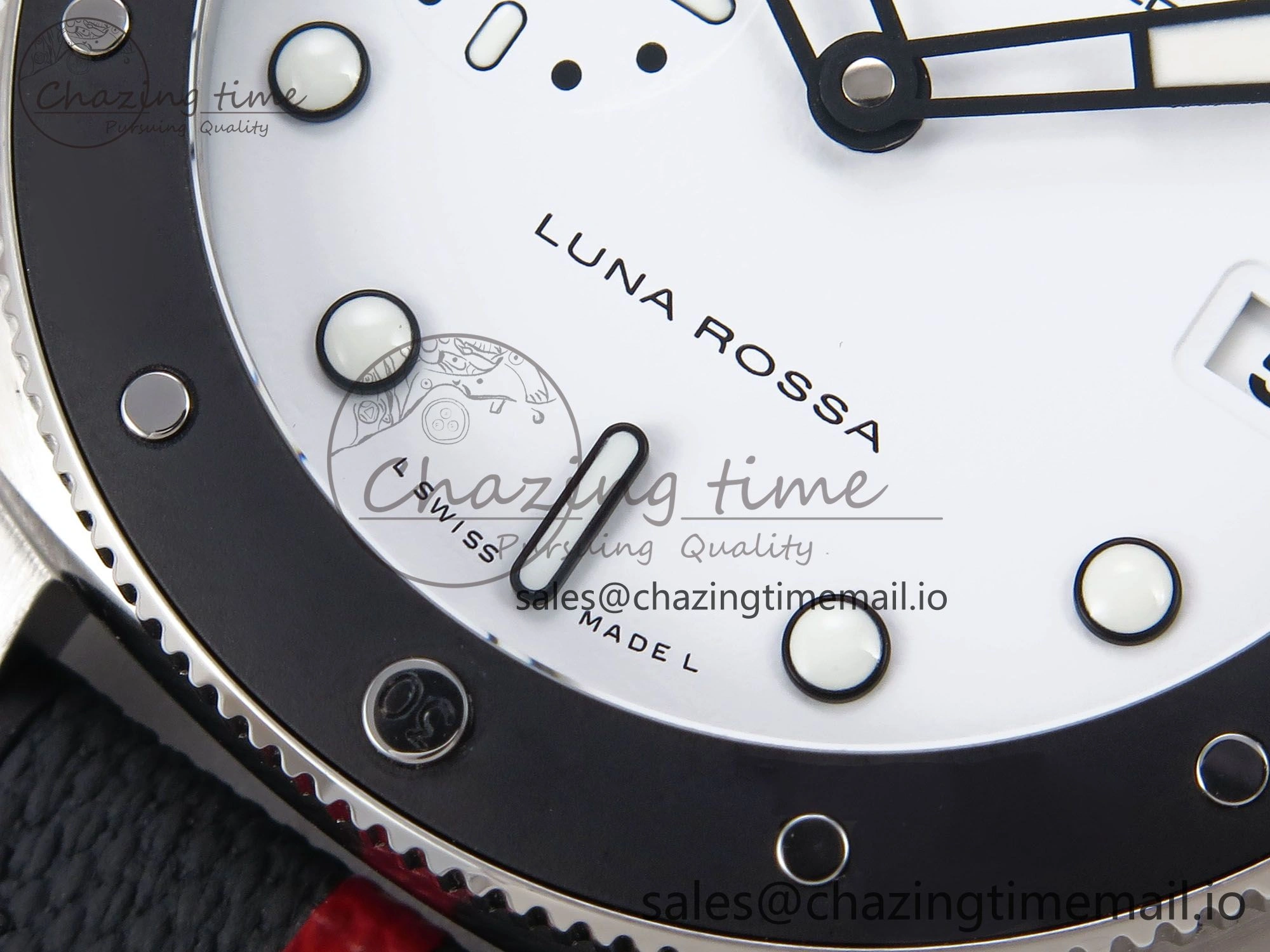 Cozy PAM1579 Luna Rossa Submersible VSF 1:1 Best Edition on Black Fabric Strap P 8303