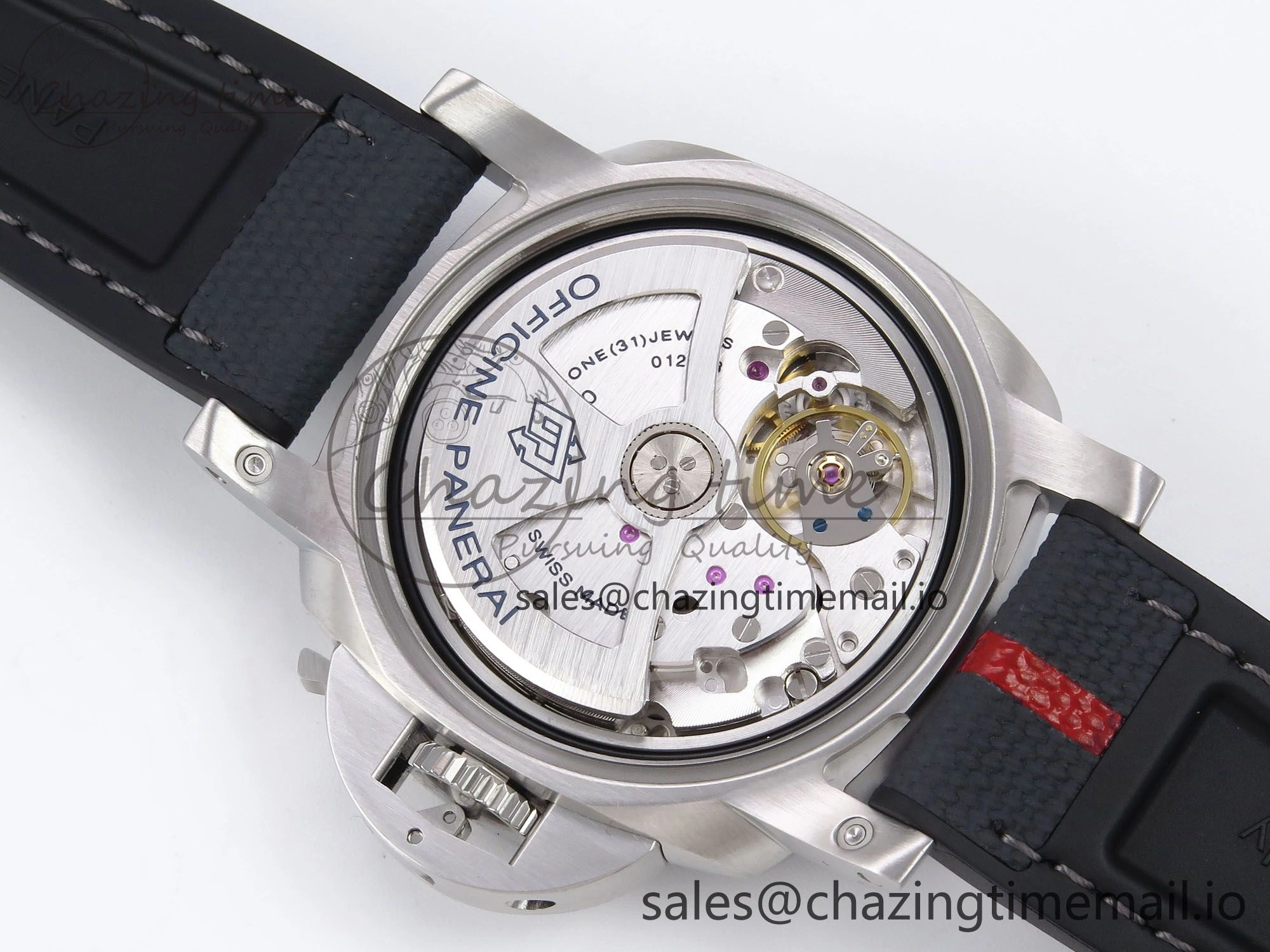Cozy PAM1579 Luna Rossa Submersible VSF 1:1 Best Edition on Black Fabric Strap P 8303