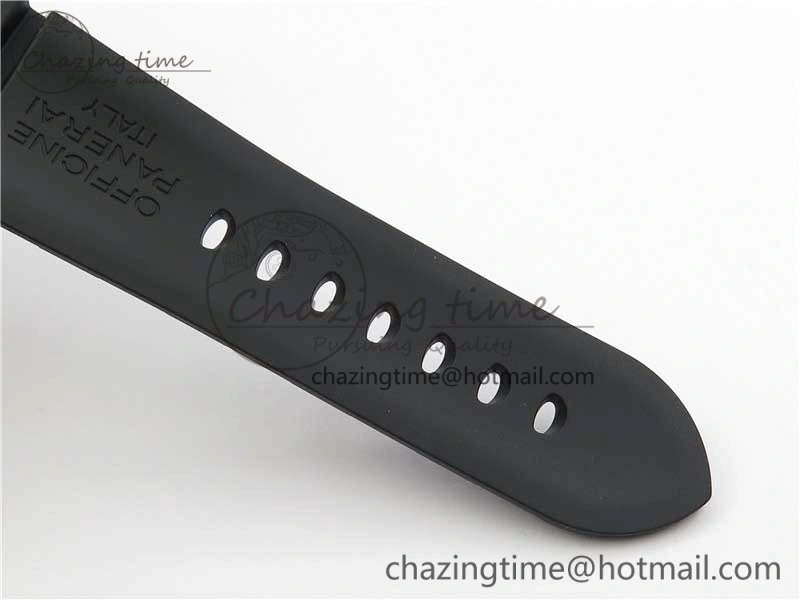Sophisticated PAM1616 Carbotech 47mm VSF Best Edition Black Dial Blue Markers on Rubber Strap P.9010 Clone 8425