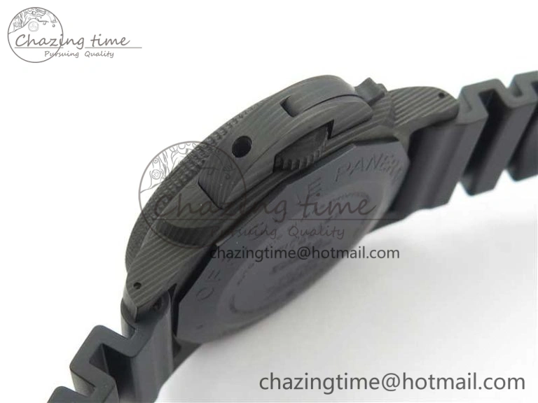 Sophisticated PAM1616 Carbotech 47mm VSF Best Edition Black Dial Blue Markers on Rubber Strap P.9010 Clone 8425
