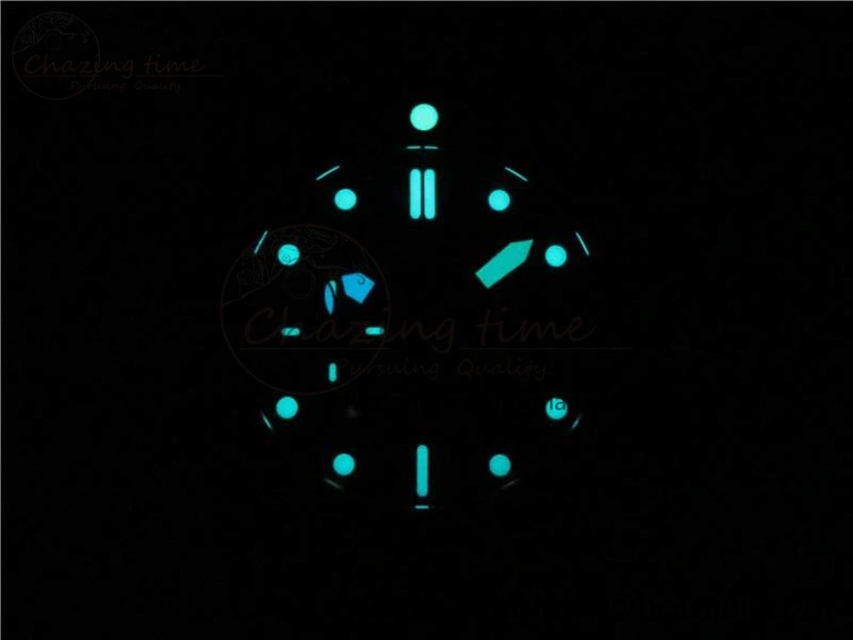 Sophisticated PAM1616 Carbotech 47mm VSF Best Edition Black Dial Blue Markers on Rubber Strap P.9010 Clone 8425