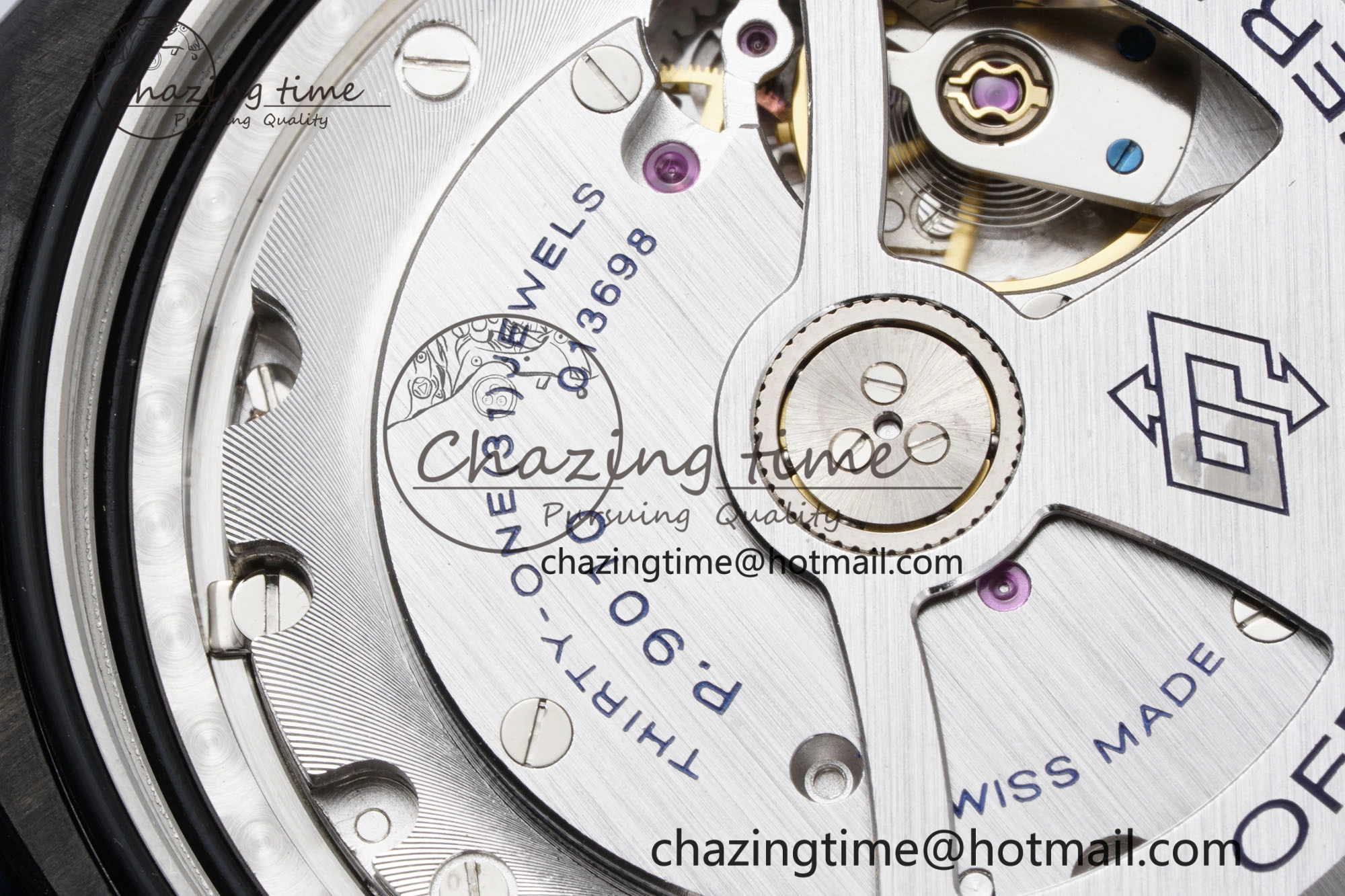 Resilient PAM1664 Carbotech VSF 1:1 Best Edition on Blue Leather Strap P.9010 Clone 8350
