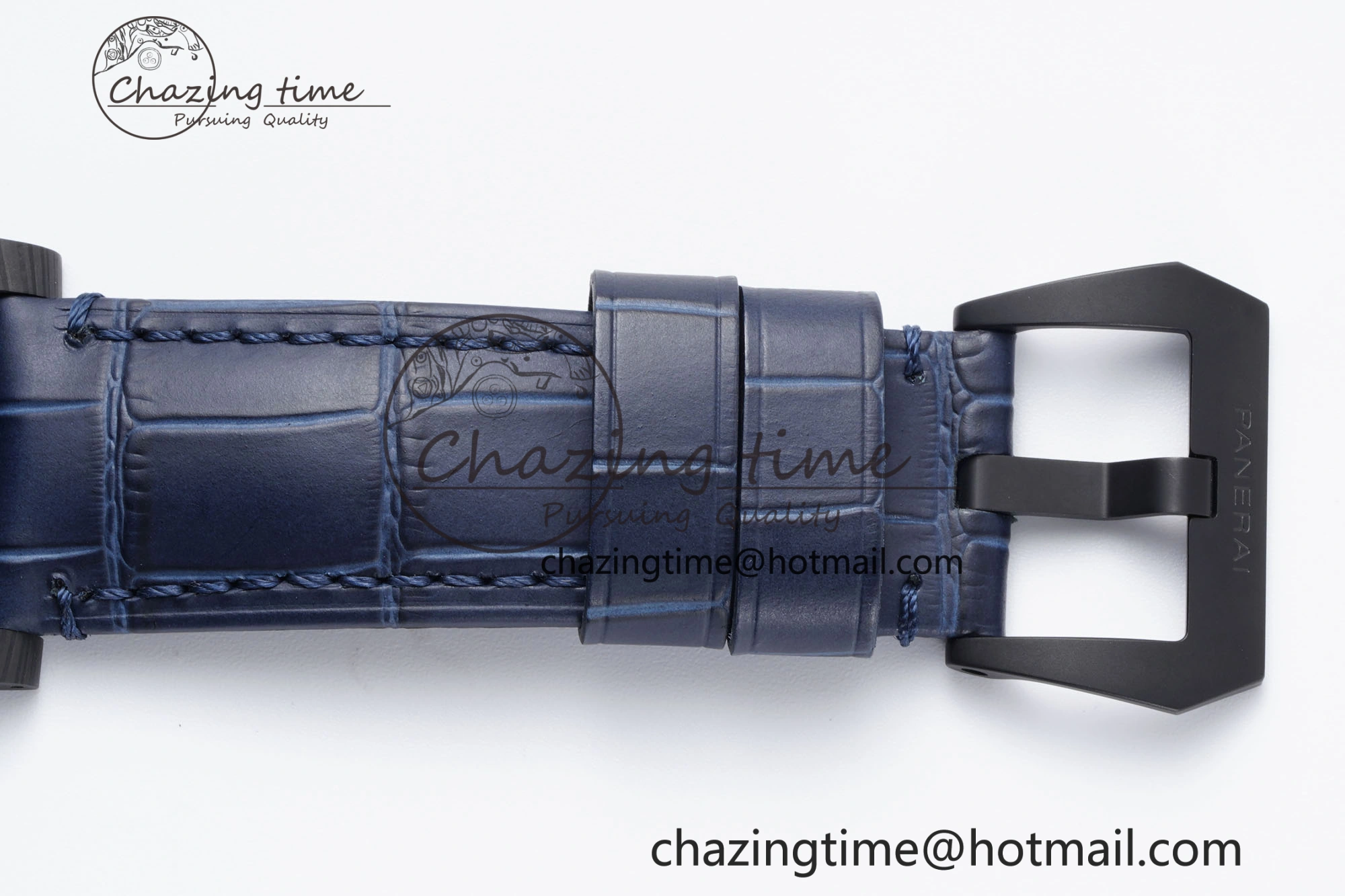 Resilient PAM1664 Carbotech VSF 1:1 Best Edition on Blue Leather Strap P.9010 Clone 8350
