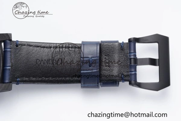 Resilient PAM1664 Carbotech VSF 1:1 Best Edition on Blue Leather Strap P.9010 Clone 8350
