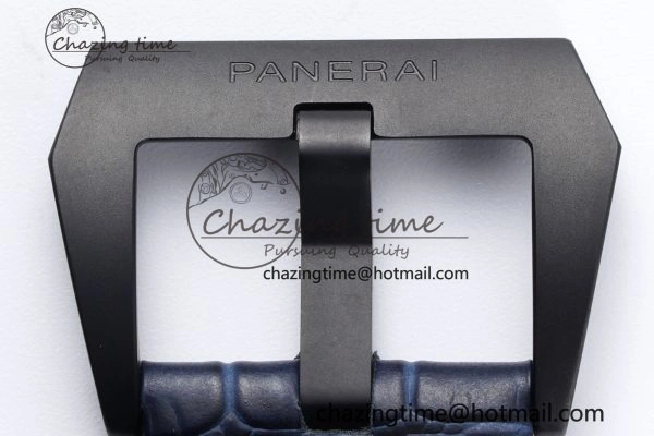 Resilient PAM1664 Carbotech VSF 1:1 Best Edition on Blue Leather Strap P.9010 Clone 8350