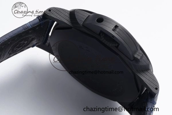 Resilient PAM1664 Carbotech VSF 1:1 Best Edition on Blue Leather Strap P.9010 Clone 8350