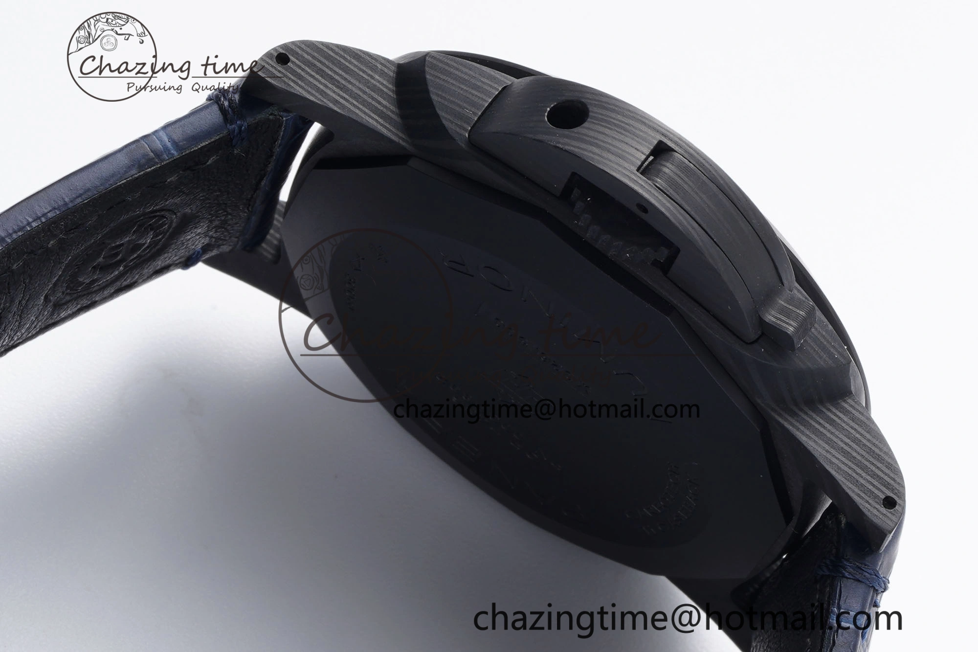 Resilient PAM1664 Carbotech VSF 1:1 Best Edition on Blue Leather Strap P.9010 Clone 8350