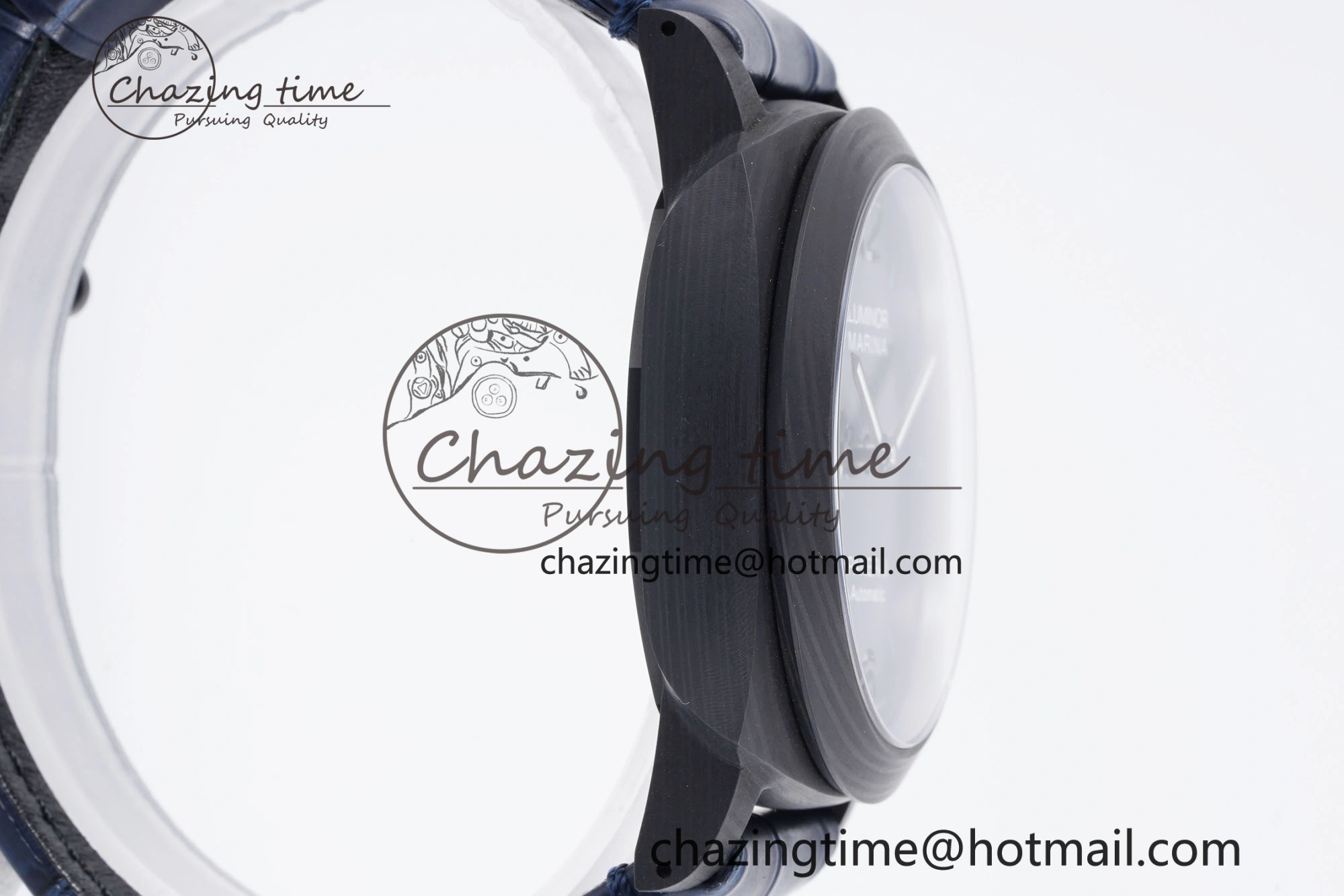 Resilient PAM1664 Carbotech VSF 1:1 Best Edition on Blue Leather Strap P.9010 Clone 8350