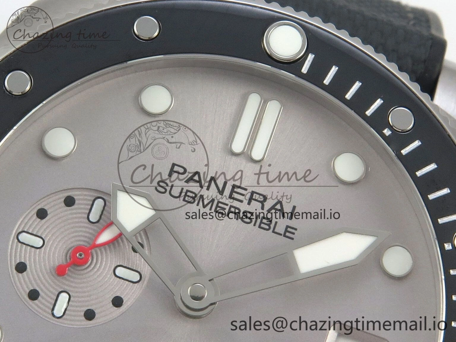Affordable PAM1681 44mm Luna Rossa Submersible VSF 1:1 Best Edition On Gray Fabric Strap P 8299