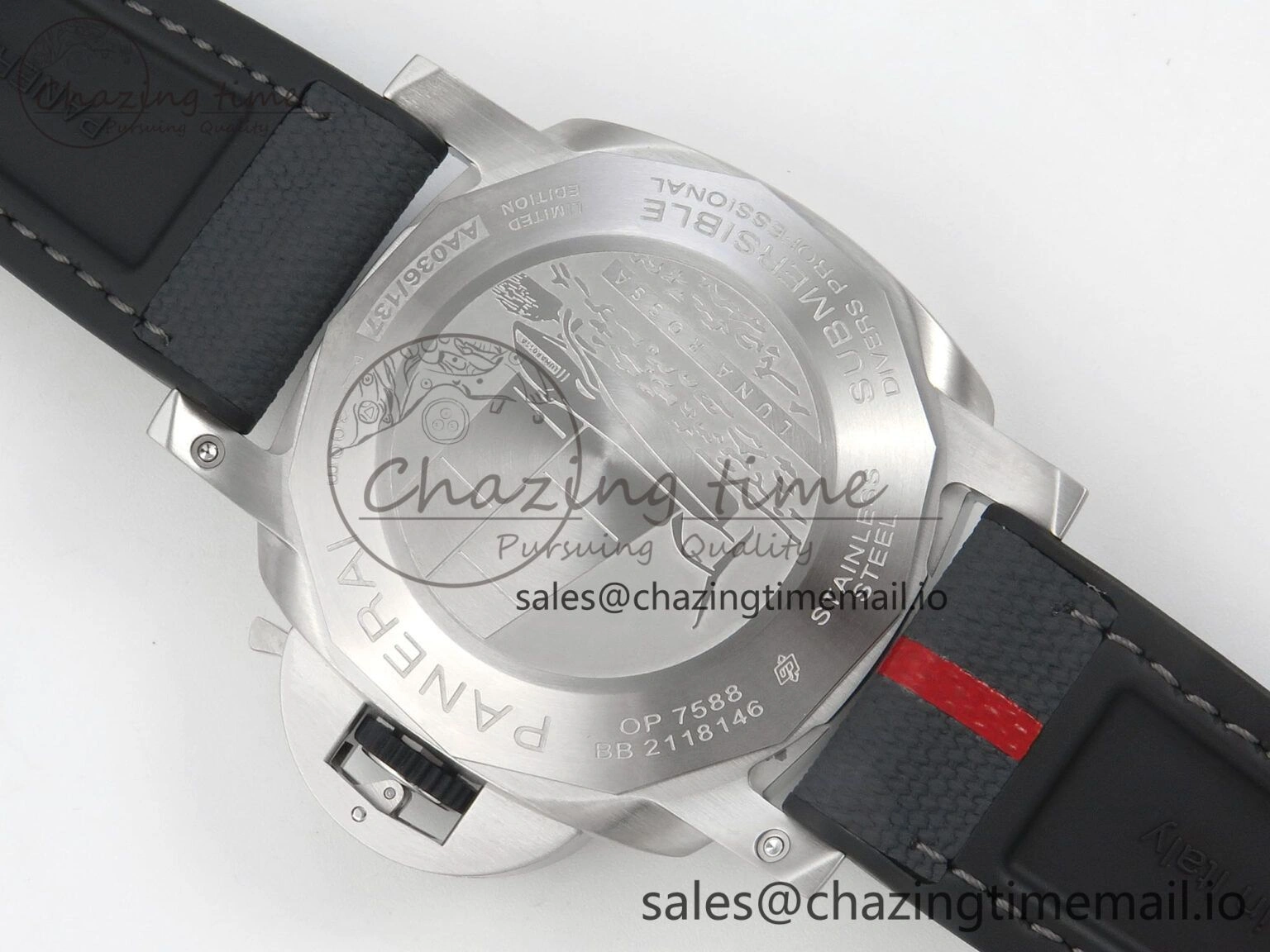 Affordable PAM1681 44mm Luna Rossa Submersible VSF 1:1 Best Edition On Gray Fabric Strap P 8299