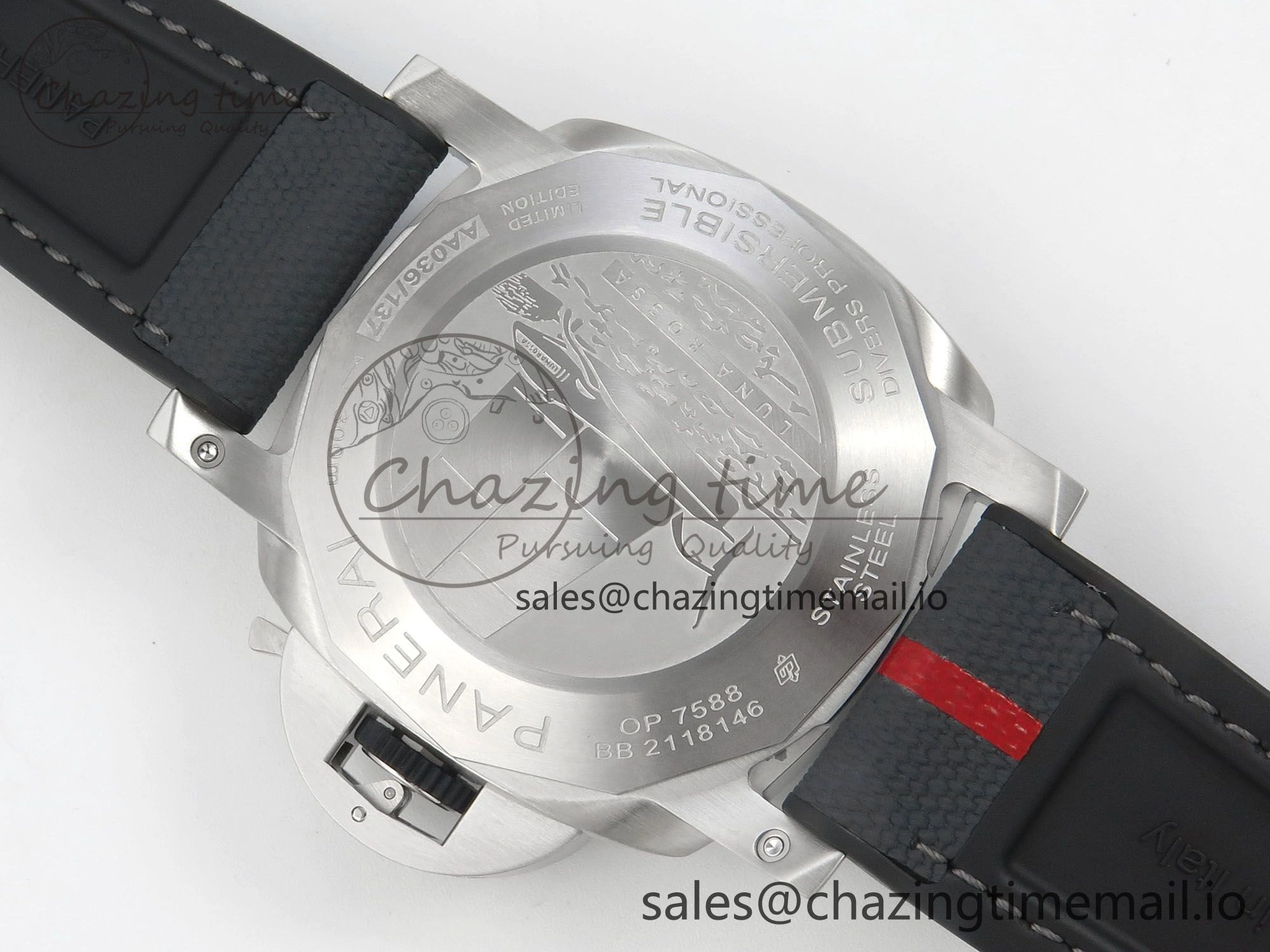 Affordable PAM1681 44mm Luna Rossa Submersible VSF 1:1 Best Edition On Gray Fabric Strap P 8299