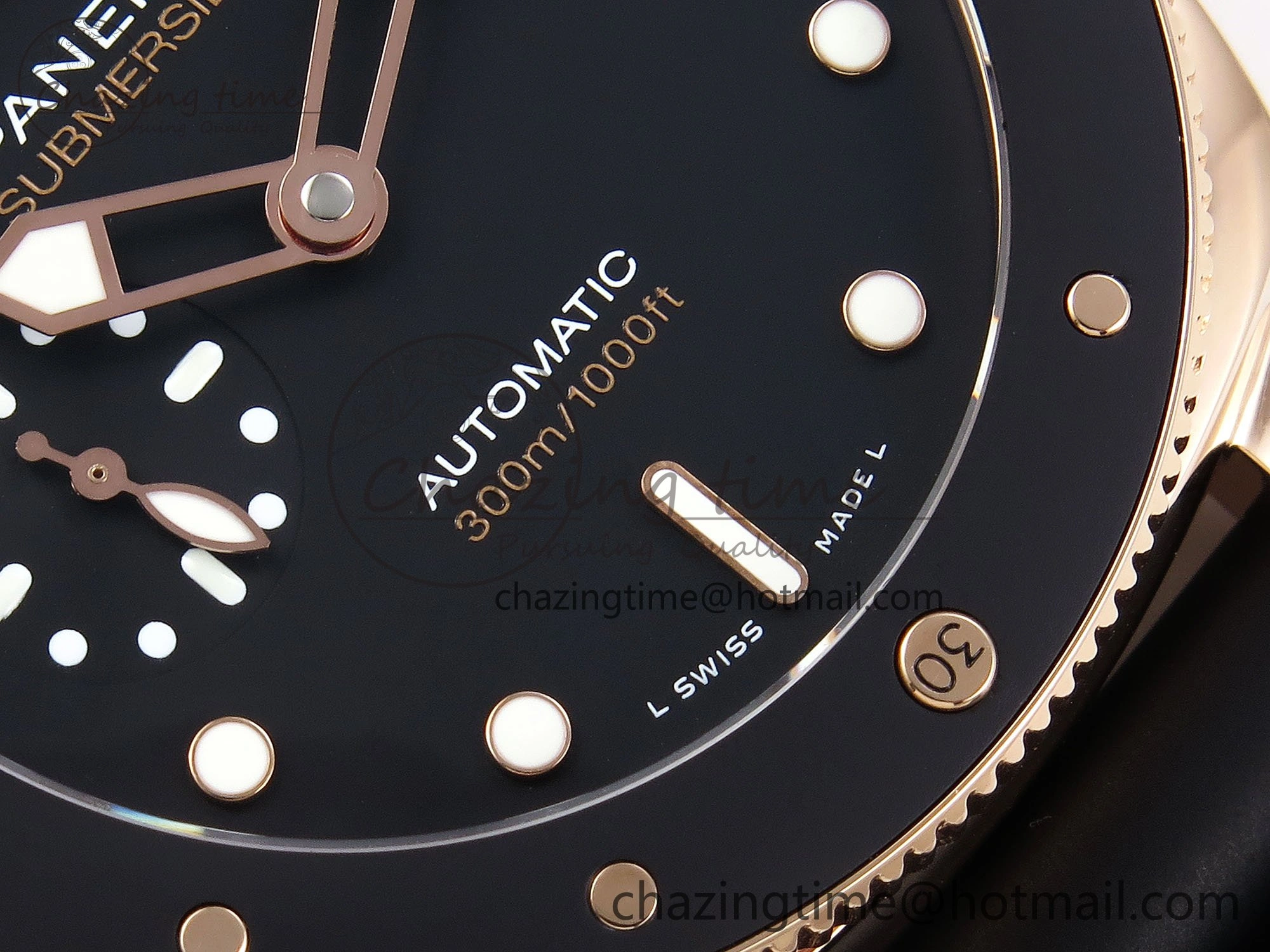 Popular PAM2164 Luminor Submersible 42mm VSF Best Edition Black Dial on Rubber Strap P900 Clone 8327