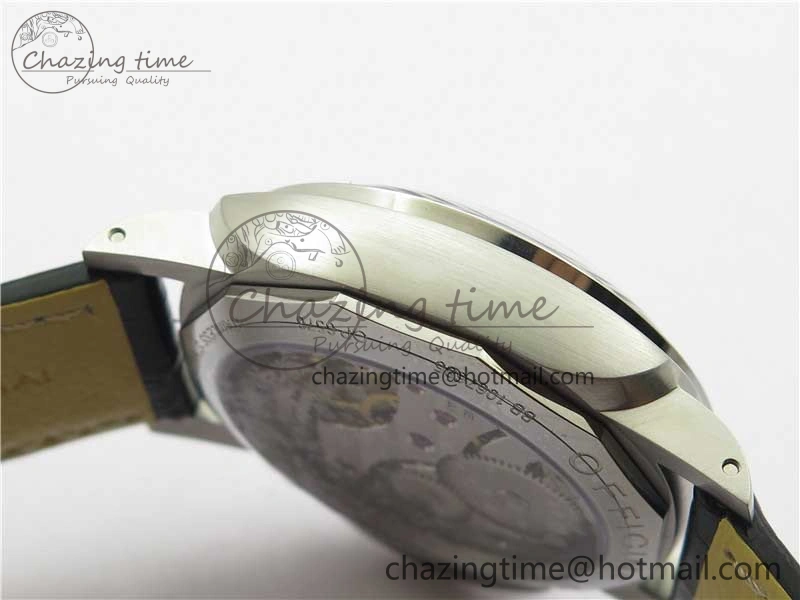 FashionForward PAM217 H XF 1:1 Best Edition Superlumed Dial on Black Leather Strap A6497 with Y-Incabloc 8383