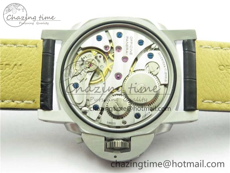 FashionForward PAM217 H XF 1:1 Best Edition Superlumed Dial on Black Leather Strap A6497 with Y-Incabloc 8383