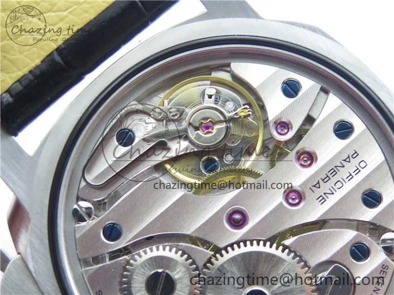 FashionForward PAM217 H XF 1:1 Best Edition Superlumed Dial on Black Leather Strap A6497 with Y-Incabloc 8383