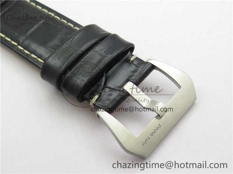 FashionForward PAM217 H XF 1:1 Best Edition Superlumed Dial on Black Leather Strap A6497 with Y-Incabloc 8383