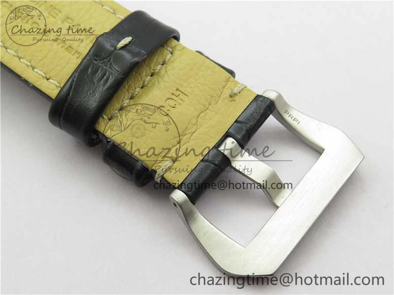 FashionForward PAM217 H XF 1:1 Best Edition Superlumed Dial on Black Leather Strap A6497 with Y-Incabloc 8383