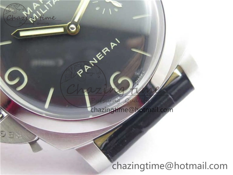 FashionForward PAM217 H XF 1:1 Best Edition Superlumed Dial on Black Leather Strap A6497 with Y-Incabloc 8383