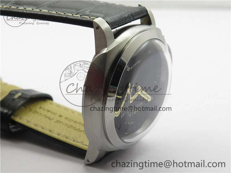 FashionForward PAM217 H XF 1:1 Best Edition Superlumed Dial on Black Leather Strap A6497 with Y-Incabloc 8383