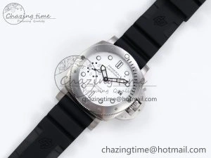 Thermal PAM2223 Luminor Submersible 42mm VSF Best Edition White Dial on Rubber Strap P900 Clone 8318