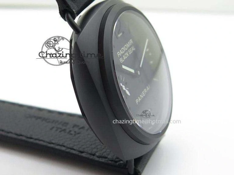 PAM292 O Real Ceramic V6F Best Edition on Black Leather Strap A BestValue 8585