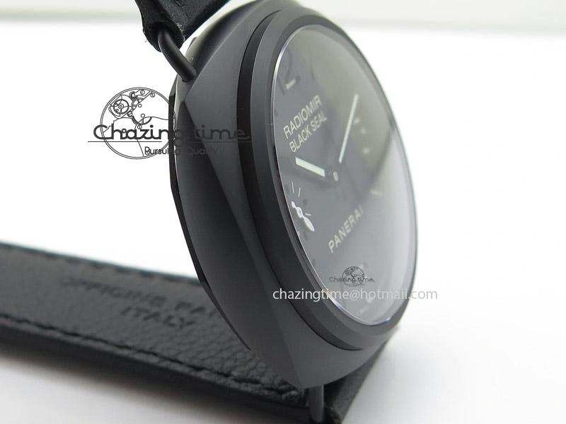 PAM292 O Real Ceramic V6F Best Edition on Black Leather Strap A BestValue 8585