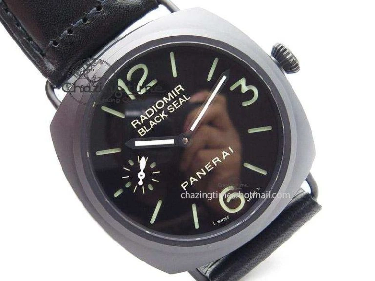 PAM292 O Real Ceramic V6F Best Edition on Black Leather Strap A BestValue 8585