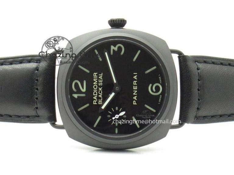 PAM292 O Real Ceramic V6F Best Edition on Black Leather Strap A BestValue 8585