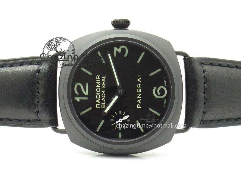 PAM292 O Real Ceramic V6F Best Edition on Black Leather Strap A BestValue 8585