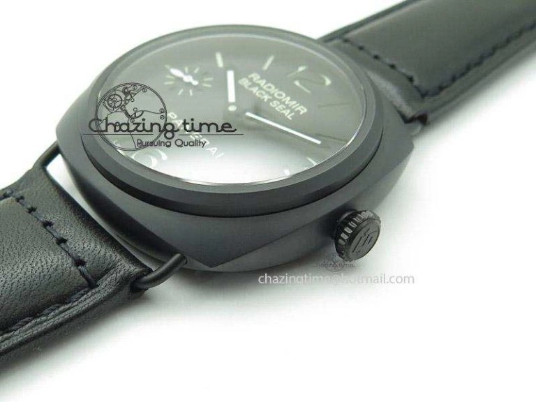 PAM292 O Real Ceramic V6F Best Edition on Black Leather Strap A BestValue 8585