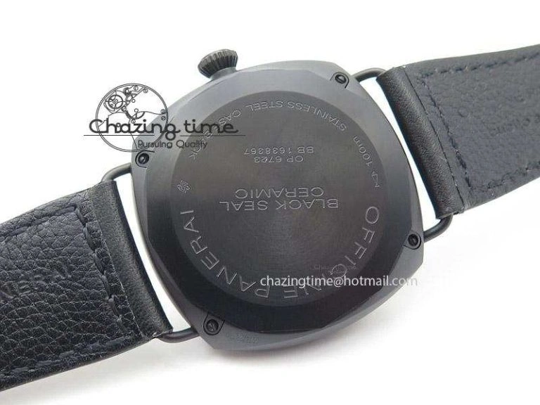 PAM292 O Real Ceramic V6F Best Edition on Black Leather Strap A BestValue 8585