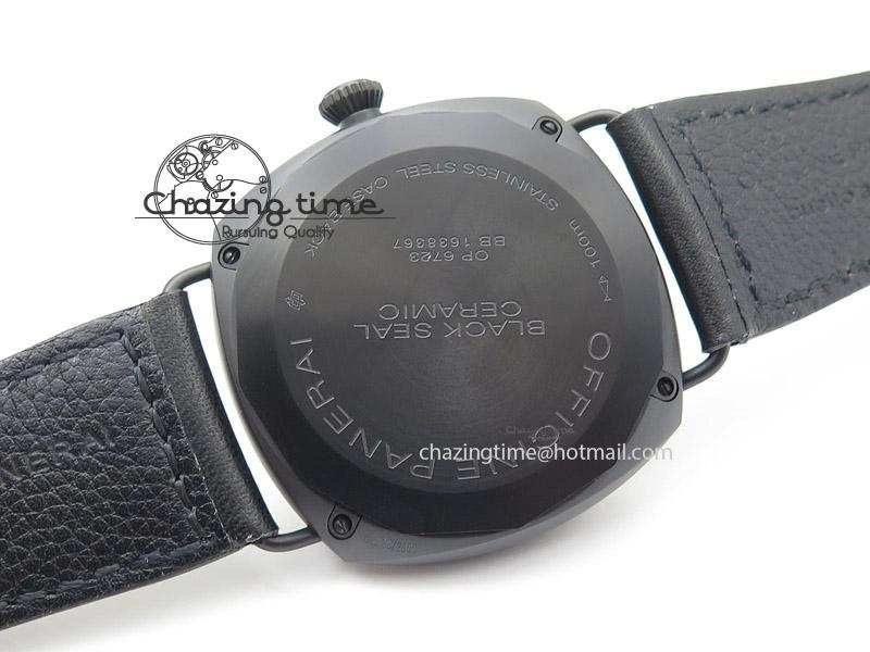 PAM292 O Real Ceramic V6F Best Edition on Black Leather Strap A BestValue 8585
