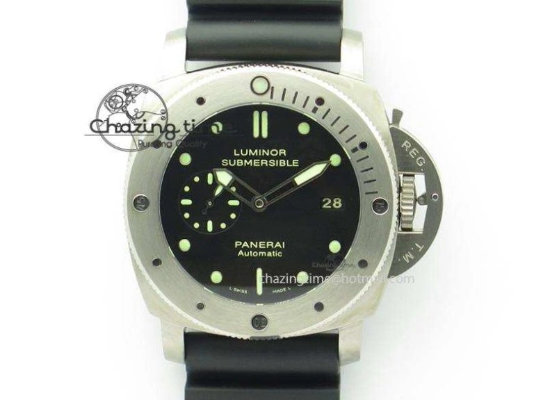 Efficient PAM305 L Titanium Lite V6F 1:1 Best Edition On Black Rubber Strap P 8508