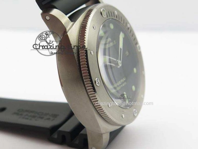 Efficient PAM305 L Titanium Lite V6F 1:1 Best Edition On Black Rubber Strap P 8508