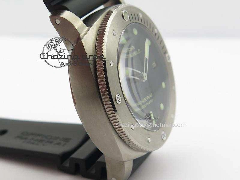 Efficient PAM305 L Titanium Lite V6F 1:1 Best Edition On Black Rubber Strap P 8508