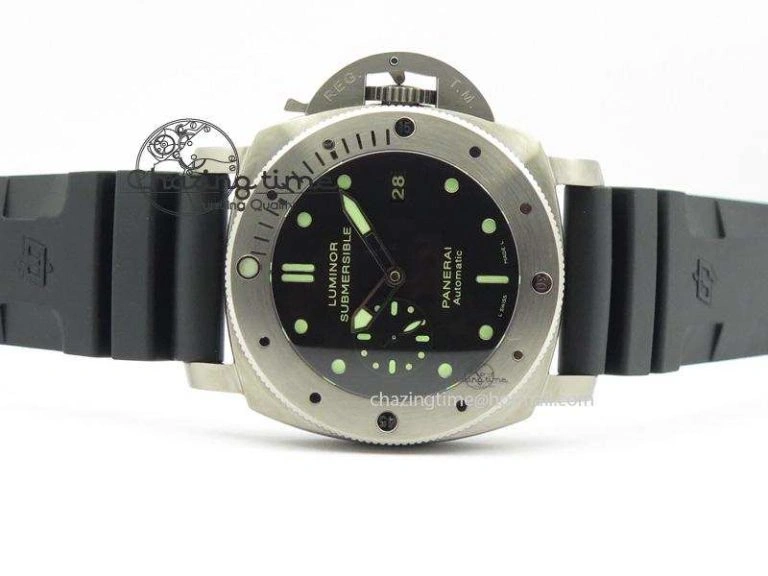 Efficient PAM305 L Titanium Lite V6F 1:1 Best Edition On Black Rubber Strap P 8508