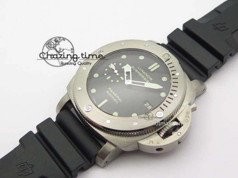 Efficient PAM305 L Titanium Lite V6F 1:1 Best Edition On Black Rubber Strap P 8508