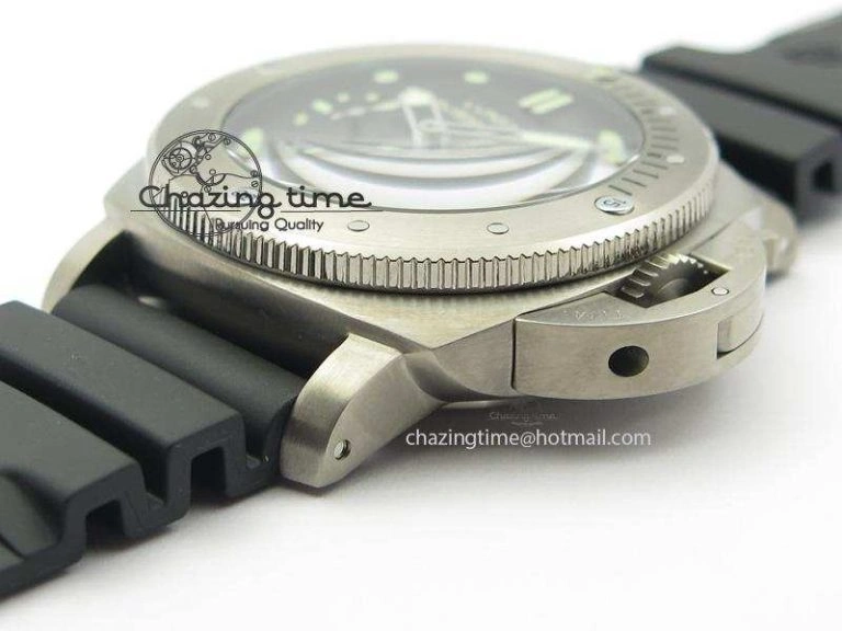 Efficient PAM305 L Titanium Lite V6F 1:1 Best Edition On Black Rubber Strap P 8508